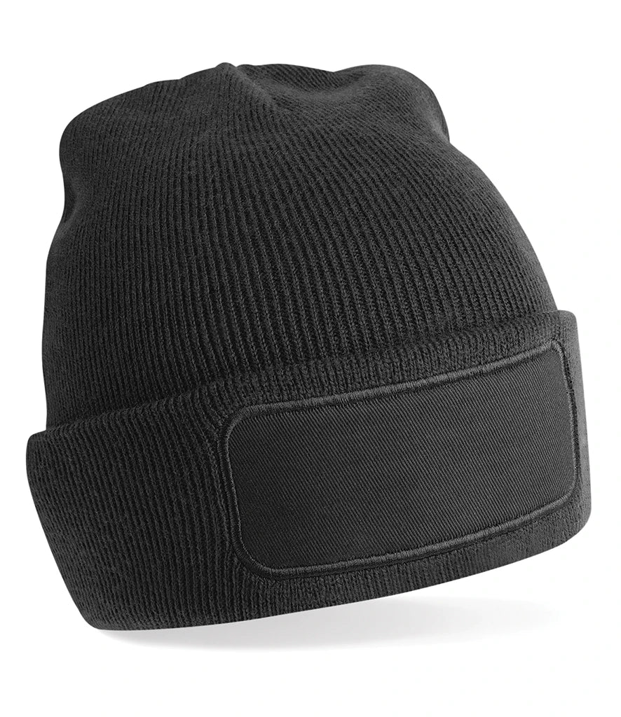 Black beanie shown plain before personalisation