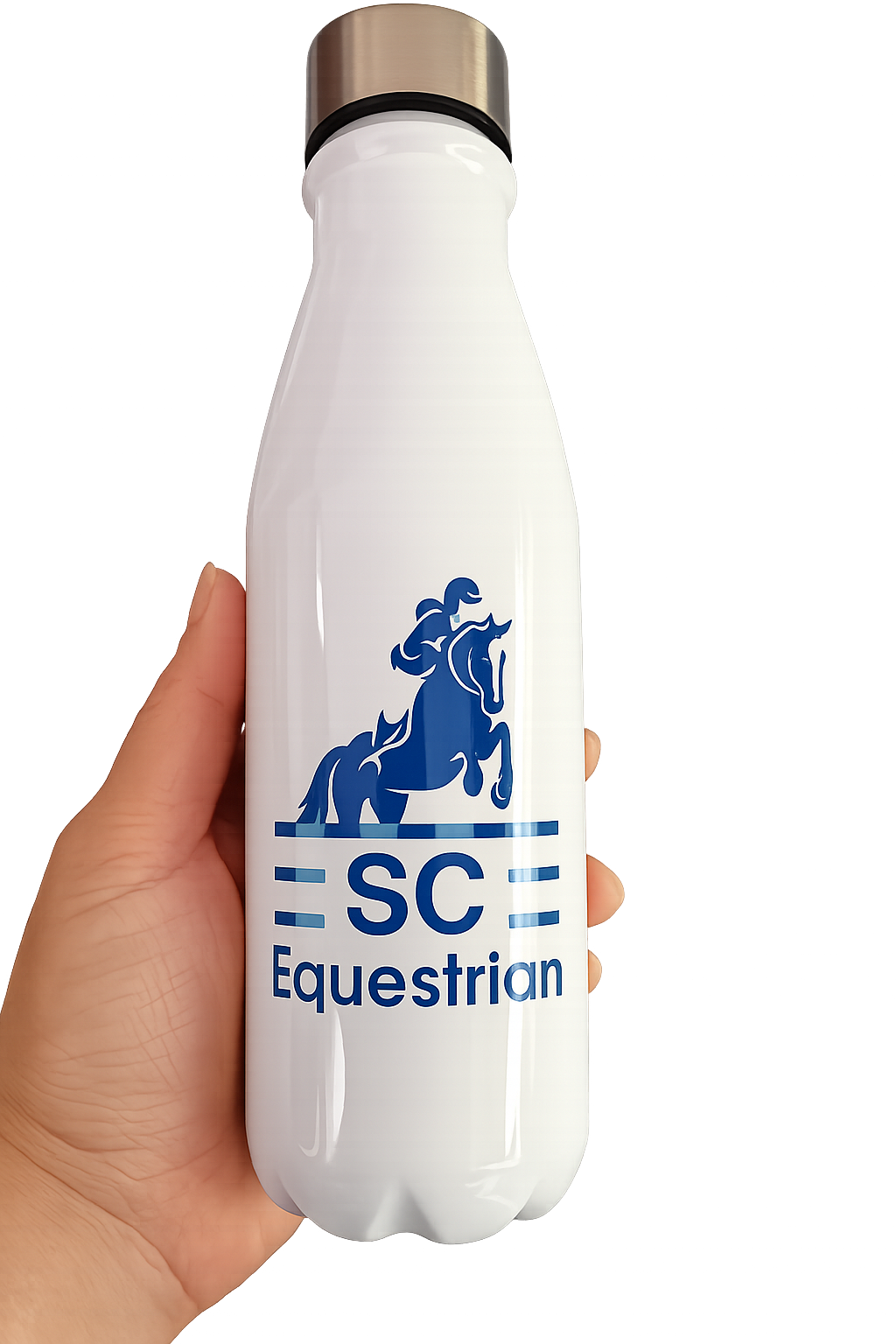 Personalised 500ml Stainless Steel Sublimation Bowling Bottle - White